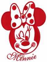 Minnie coquette embroidery design
