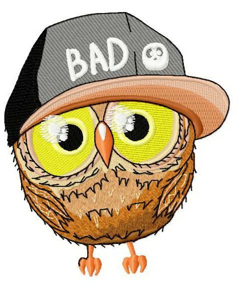 Bad owl 3 machine embroidery design