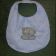 Cute baby bib embroidered with teddy bear design