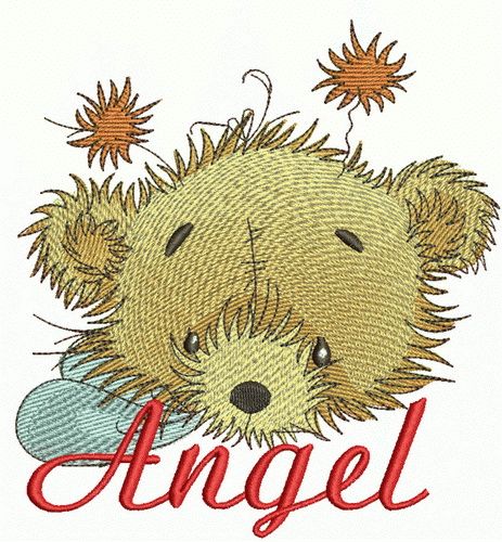 Teddy bear fairy 5 machine embroidery design