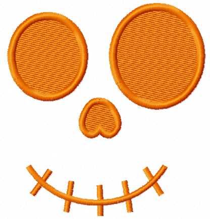 Scary smile free embroidery design