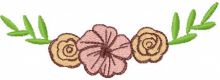 Three flowers decor embroidery design