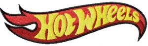 Hot Wheels logo embroidery design