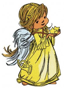 Star angel 3 embroidery design
