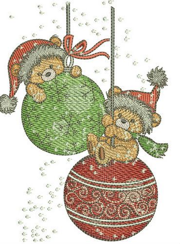 Christmas swings machine embroidery design