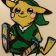 Pikachu warrior design embroidered
