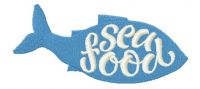 Sea food embroidery design