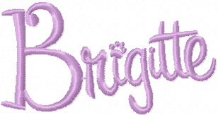 Brigitte Name machine embroidery design