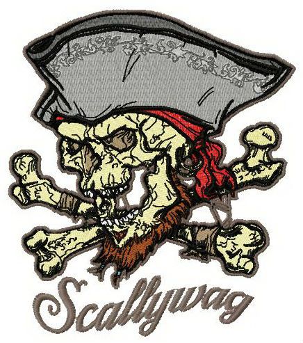 Scallywag machine embroidery design