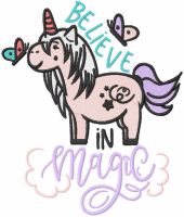 Believe in magic embroidery design