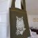 Beach bag with tribal owl embroidery design