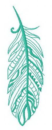 Feather 16 machine embroidery design