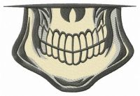 Male skull smile embroidery design