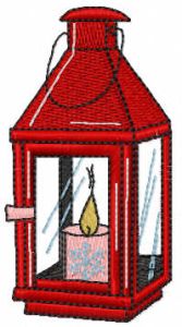 Small Christmas candle embroidery design