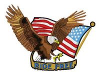 Ride free embroidery design