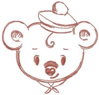 Desenho de bordado grátis Teddy Marine