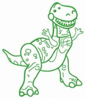 Plastic Rex embroidery design