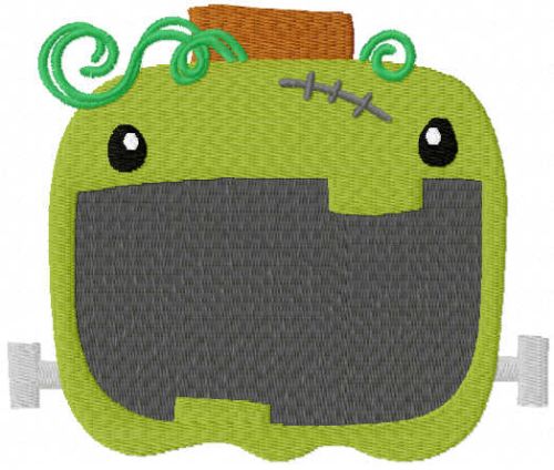 Pumpkin Frankenstein free embroidery design
