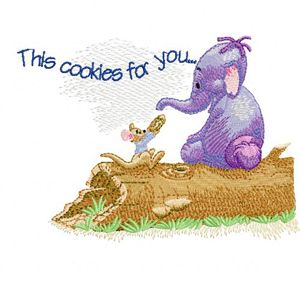 Heffalump and Roo machine embroidery design