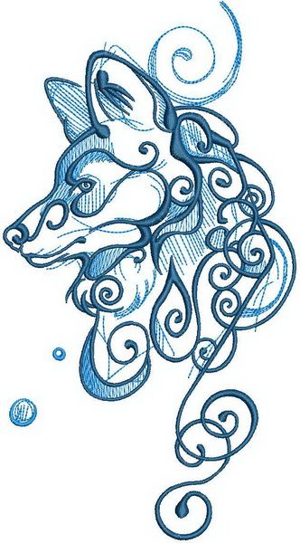 Wolf spirit 5 machine embroidery design