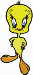 Tweety I'm Brave embroidery design