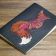 Leather cover for notebook with fox embroidery design