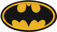 Batman logo embroidery design
