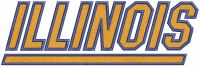 Illinois fighting illini wordmark logo embroidery design