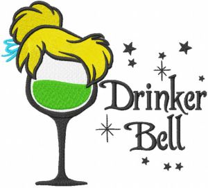 Drinker Bell embroidery design