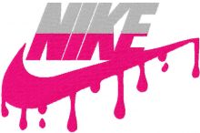 Nike modern logo embroidery design