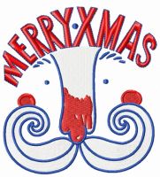 Santa's face 3 embroidery design