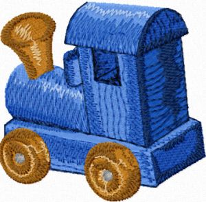 Wooden Train 1a	 embroidery design