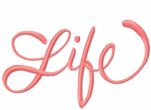 Life free embroidery design