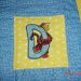 Tigger letter D design on quilt embroidered