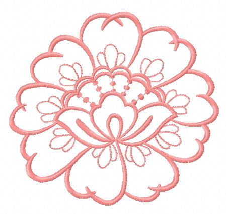 Lace flower 6 machine embroidery design