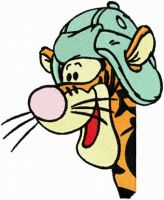 Tigger Baseball embroidery design