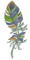Rainbow feather 4 embroidery design