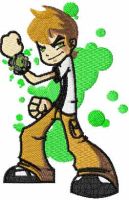 Ben 10 attack  embroidery design