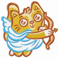 Kitten the cupid embroidery design