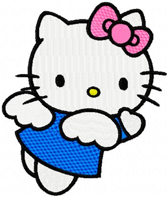 Hello Kitty Happy Angel machine embroidery design