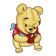 Baby Pooh with apple
