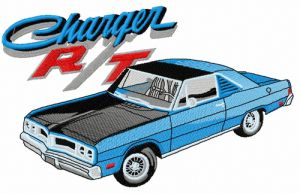 Dodge Charger R/T car embroidery design