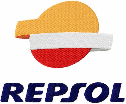 Repsol logo embroidery design