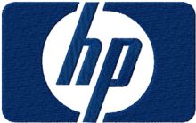 HP Hewlett Packard logo embroidery design