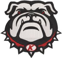 Kimberly School Bulldog logo embroidery design