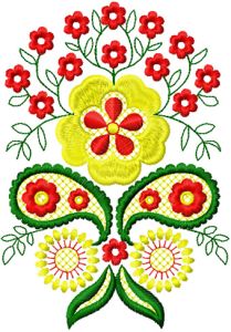 Flowers Decor Element 2  embroidery design