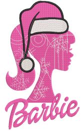 Barbie Santa hat embroidery design