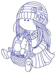 Doll knitting 2 embroidery design
