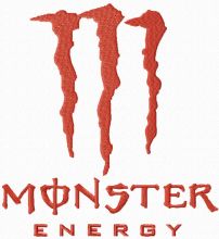 Monster Energy logo embroidery design