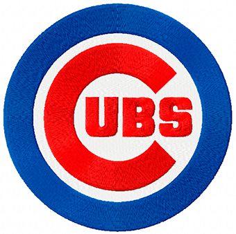 Chicago Cubs logo machine embroidery design